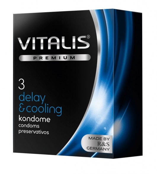 Презервативы VITALIS PREMIUM delay   cooling с охлаждающим эффектом - 3 шт. - Vitalis - купить с доставкой в Муроме
