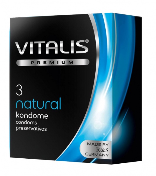 Классические презервативы VITALIS PREMIUM natural - 3 шт. - Vitalis - купить с доставкой в Муроме