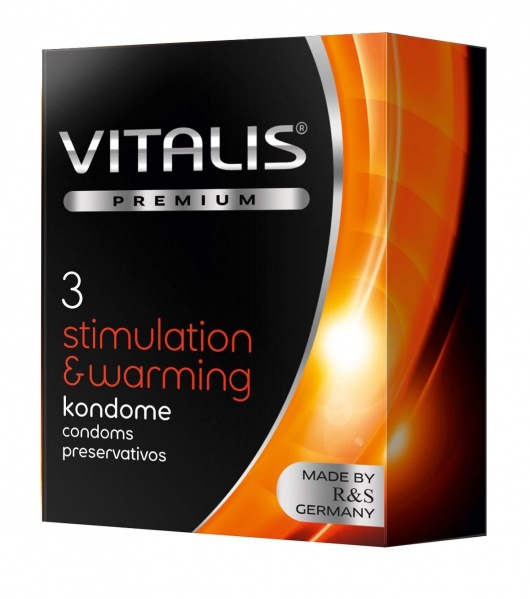 Презервативы VITALIS PREMIUM stimulation   warming с согревающим эффектом - 3 шт. - Vitalis - купить с доставкой в Муроме