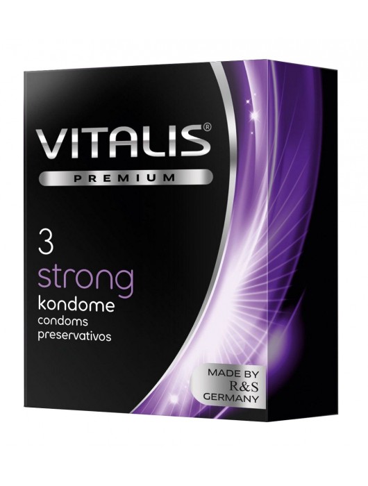 Презервативы с утолщенной стенкой VITALIS PREMIUM strong - 3 шт. - Vitalis - купить с доставкой в Муроме