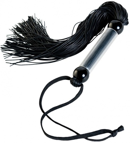 Черный мини-флоггер с резиновыми хвостами - 26 см. - ToyFa - купить с доставкой в Муроме