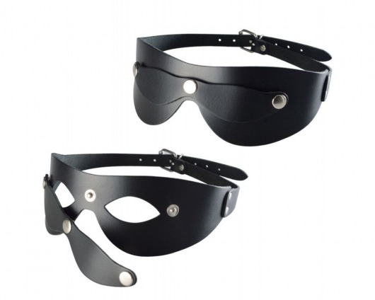 Черная кожаная маска  Новичок - Sitabella - купить с доставкой в Муроме