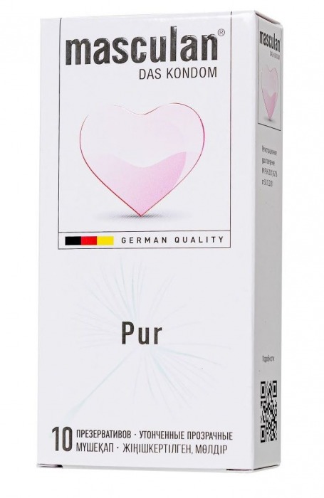Супертонкие презервативы Masculan Pur - 10 шт. - Masculan - купить с доставкой в Муроме