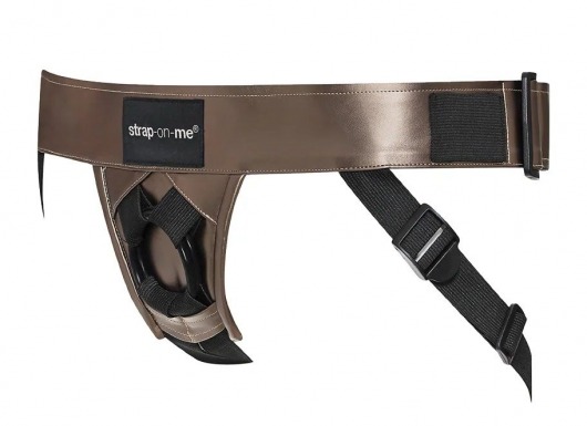 Бронзовый пояс для насадок Curious Harness - Strap-on-me - купить с доставкой в Муроме