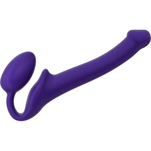 Фиолетовый безремневой страпон Silicone Bendable Strap-On - size S - Strap-on-me - купить с доставкой в Муроме