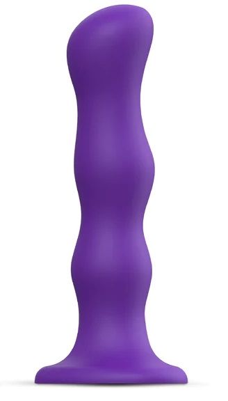 Фиолетовая насадка Strap-On-Me Dildo Geisha Balls size M - Strap-on-me - купить с доставкой в Муроме
