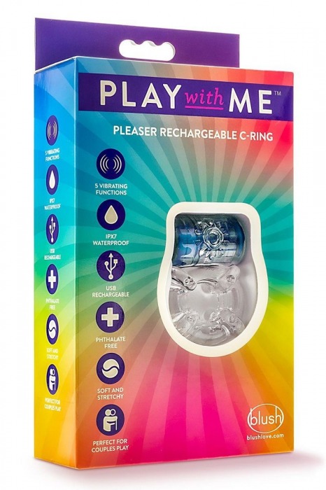 Фиолетовое эрекционное виброкольцо Pleaser Rechargeable C-Ring - Blush Novelties - в Муроме купить с доставкой