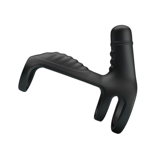 Черная вибронасадка на пенис Vibrating Penis Sling - Baile - в Муроме купить с доставкой