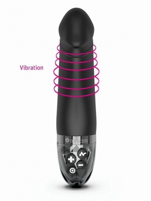 Черный вибратор с электростимуляцией Real Deal Neal - 16,5 см. - MyStim - купить с доставкой в Муроме