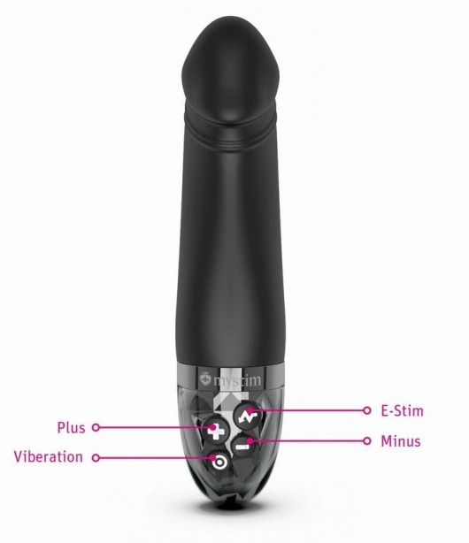 Черный вибратор с электростимуляцией Real Deal Neal - 16,5 см. - MyStim - купить с доставкой в Муроме
