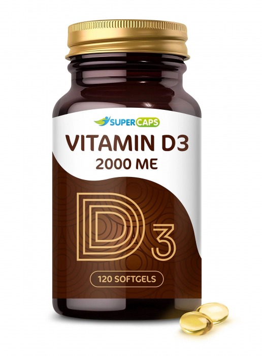 Пищевая добавка SuperCaps VITAMIN D3 2000 ME - 120 капсул - SuperCaps - купить с доставкой в Муроме