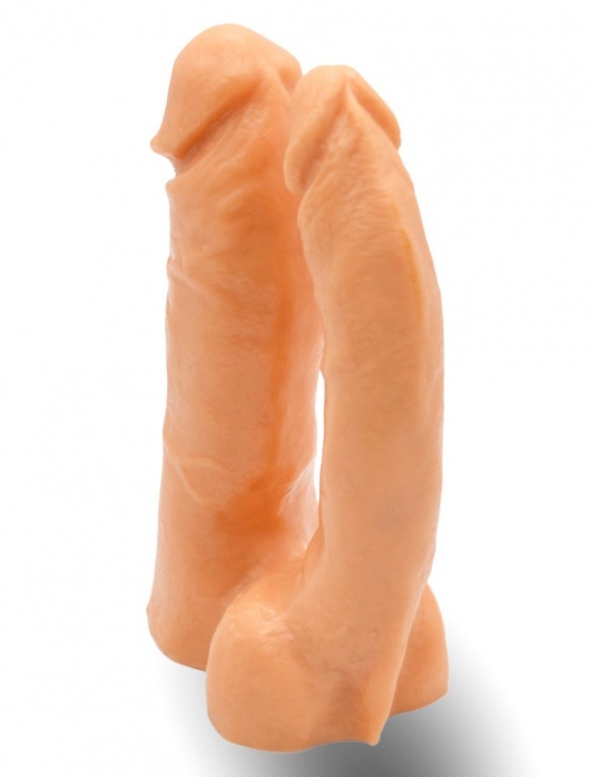 Двойной фаллоимитатор на трусиках с плугом - 15 см. - LOVETOY (А-Полимер) - купить с доставкой в Муроме