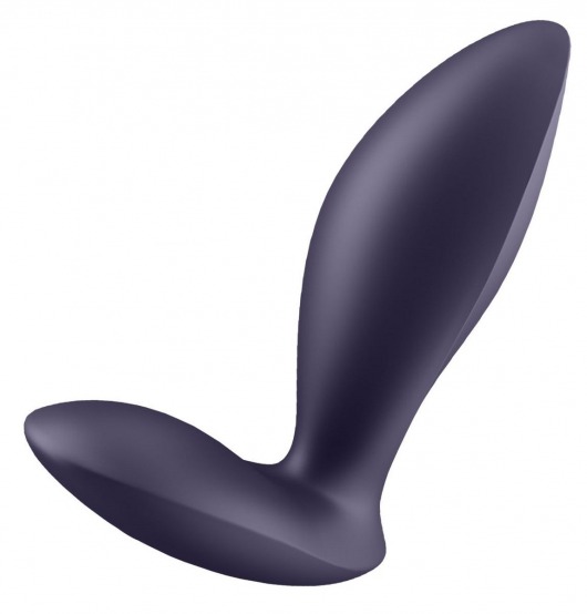 Фиолетовый анальный вибростимулятор Power Plug - Satisfyer - в Муроме купить с доставкой