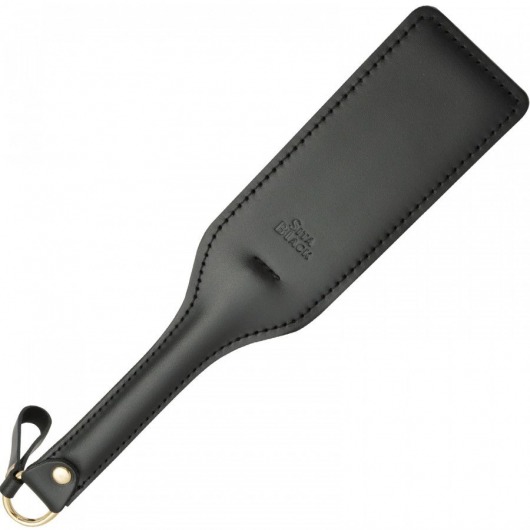 Черная кожаная шлепалка SitaBlack - 30 см. - Sitabella - купить с доставкой в Муроме