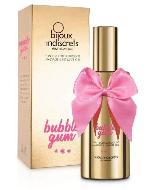 Гель с ароматом жвачки Bubblegum 2-in-1 Scented Silicone Massage And Intimate Gel - 100 мл. - Bijoux Indiscrets - купить с доставкой в Муроме