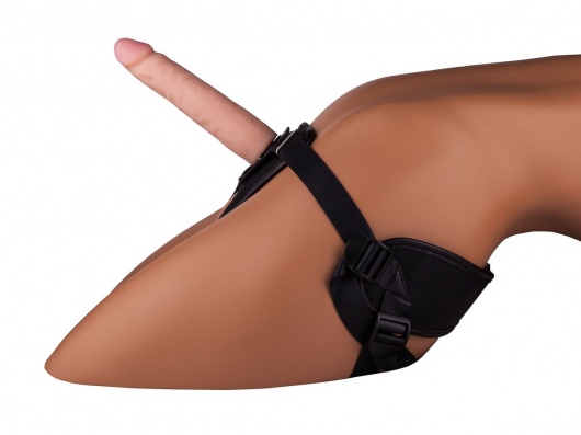 Женский страпон с реалистичной насадкой - 17 см. - LOVETOY (А-Полимер) - купить с доставкой в Муроме