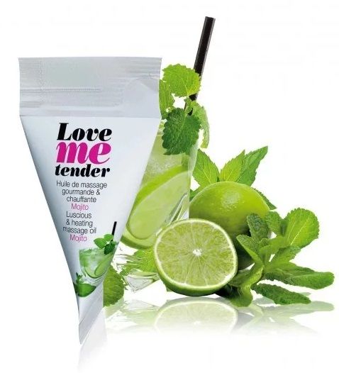 Съедобное согревающее массажное масло Love Me Tender Mojito с ароматом мохито - 10 мл. - Love to Love - купить с доставкой в Муроме