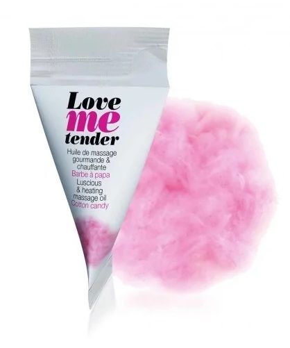 Съедобное согревающее массажное масло Love Me Tender Cotton Candy с ароматом сладкой ваты - 10 мл. - Love to Love - купить с доставкой в Муроме