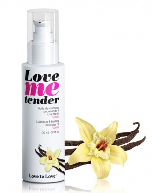 Съедобное согревающее массажное масло Love Me Tender Vanilla с ароматом ванили - 100 мл. - Love to Love - купить с доставкой в Муроме
