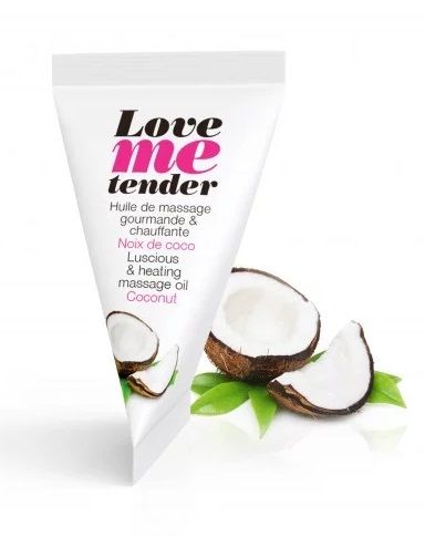 Съедобное согревающее массажное масло Love Me Tender Cocos с ароматом кокоса - 10 мл. - Love to Love - купить с доставкой в Муроме