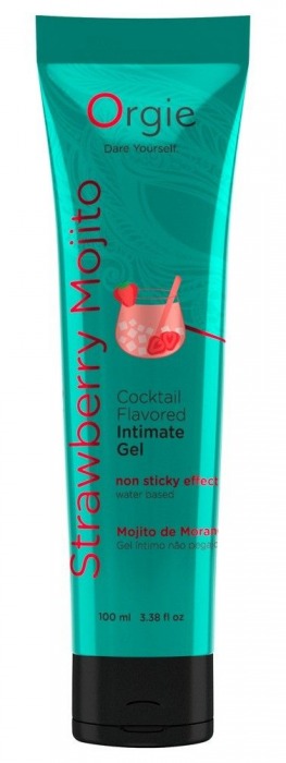 Съедобный интимный гель Orgie Lube Tube Cocktail Strawberry Mojito - 100 мл. - ORGIE - купить с доставкой в Муроме