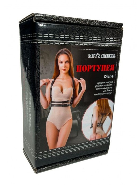 Изящная портупея из натуральной кожи Diane - БДСМ Арсенал - купить с доставкой в Муроме