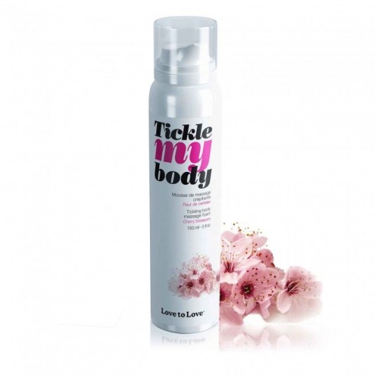 Массажная хрустящая пенка Tickle My Body Cherry Blossom с ароматом вишневого цвета - 150 мл. - Love to Love - купить с доставкой в Муроме