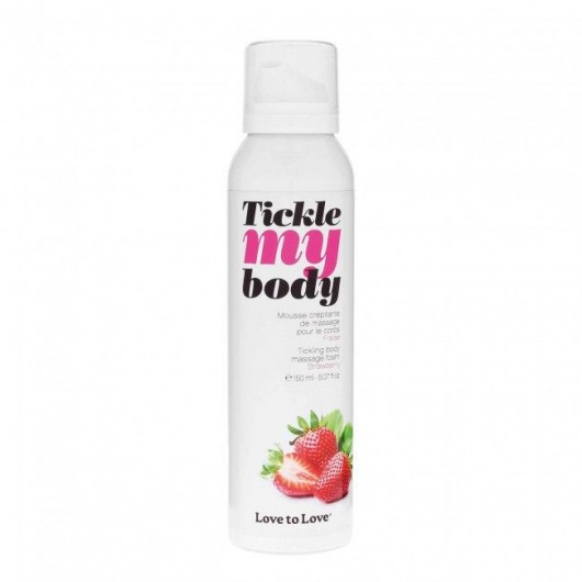 Массажная хрустящая пенка Tickle My Body Strawberry с ароматом клубники - 150 мл. - Love to Love - купить с доставкой в Муроме