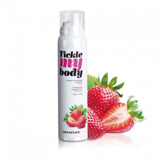 Массажная хрустящая пенка Tickle My Body Strawberry с ароматом клубники - 150 мл. - Love to Love - купить с доставкой в Муроме