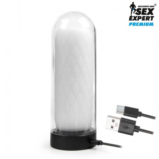 Оригинальный мастурбатор в колбе с нагревом - Sex Expert - в Муроме купить с доставкой