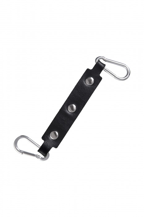 Черные кожаные однослойные оковы с контрастной строчкой - Pecado - купить с доставкой в Муроме