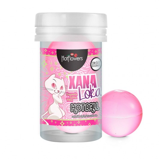Лубрикант на силиконовой основе с эффектом вибрации Xana Loka Hot Ball (2 шарика по 3 гр.) - HotFlowers - купить с доставкой в Муроме