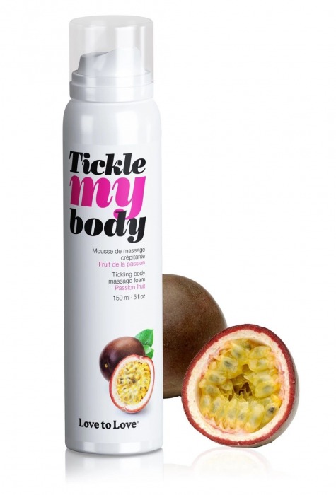 Массажная хрустящая пенка Tickle my body с ароматом маракуйи - 150 мл. - Love to Love - купить с доставкой в Муроме