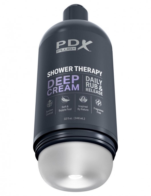 Мастурбатор в бутылке Shower Therapy Deep Cream - Pipedream - в Муроме купить с доставкой