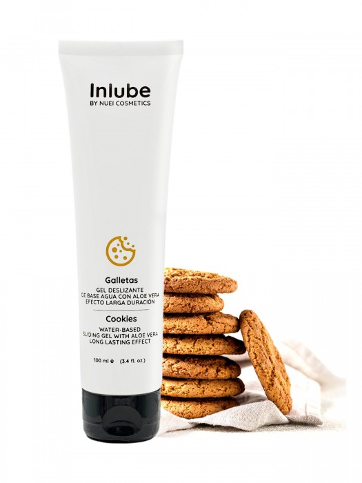 Лубрикант на водной основе Nuei Inlube с алоэ вера и ароматом печенья - 100 мл. - Nuei cosmetics - купить с доставкой в Муроме