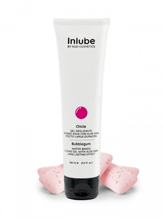 Лубрикант на водной основе Nuei Inlube с алоэ вера и ароматом бабл-гам - 100 мл. - Nuei cosmetics - купить с доставкой в Муроме