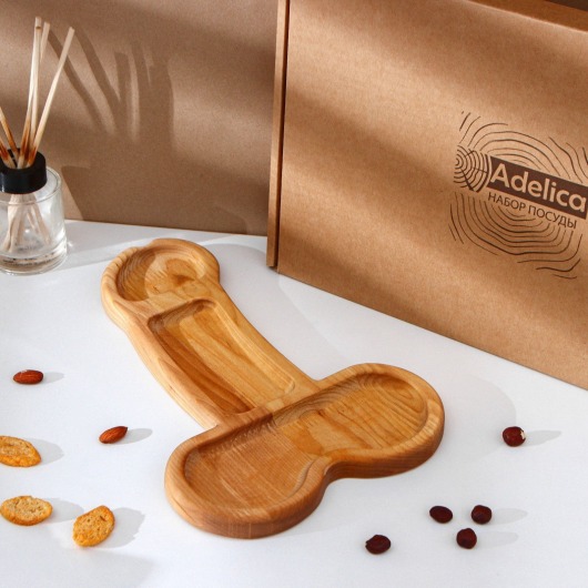 Деревянное блюдо для подачи в форме члена (32,5 х 20 х 1,7 см) - Сима-Ленд - купить с доставкой в Муроме