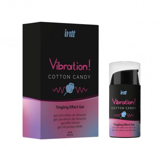 Жидкий вибратор Vibration Cotton Candy с ароматом сахарной ваты - 15 мл. - INTT - купить с доставкой в Муроме