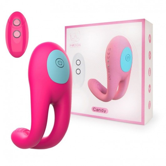 Розовое виброкольцо с пультом ДУ - I-MOON - в Муроме купить с доставкой