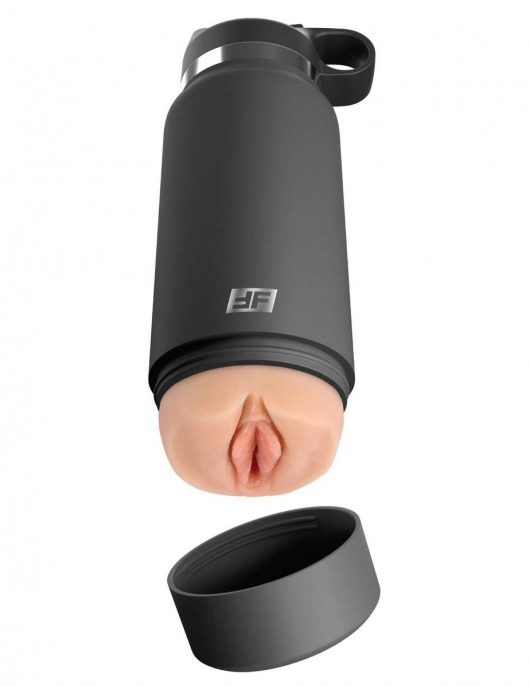 Серый мастурбатор в виде бутылки F*ck Flask - Pipedream - в Муроме купить с доставкой