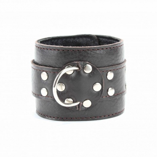 Кожаные наручники на металлической цепочке - БДСМ Арсенал - купить с доставкой в Муроме