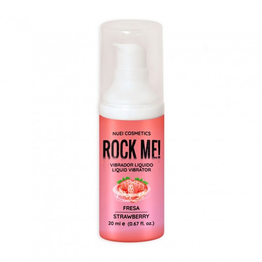Жидкий вибратор Nuei Rock Me! с ароматом клубники - 20 мл. - Nuei cosmetics - купить с доставкой в Муроме
