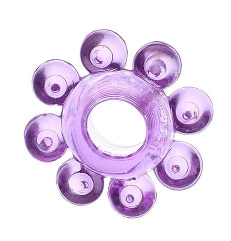 Мягкая фиолетовая гелевая насадка - Toyfa Basic - в Муроме купить с доставкой