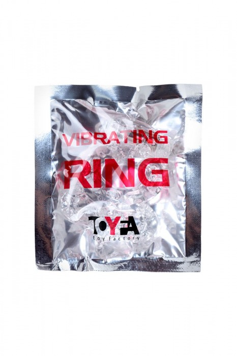 Прозрачное эрекционное кольцо с вибратором  и подхватом - Toyfa Basic - в Муроме купить с доставкой
