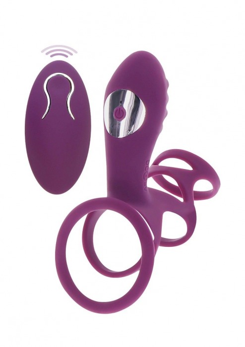 Фиолетовая эрекционная вибронасадка Halo Halo C-Ring Sleeve - Toy Joy - в Муроме купить с доставкой