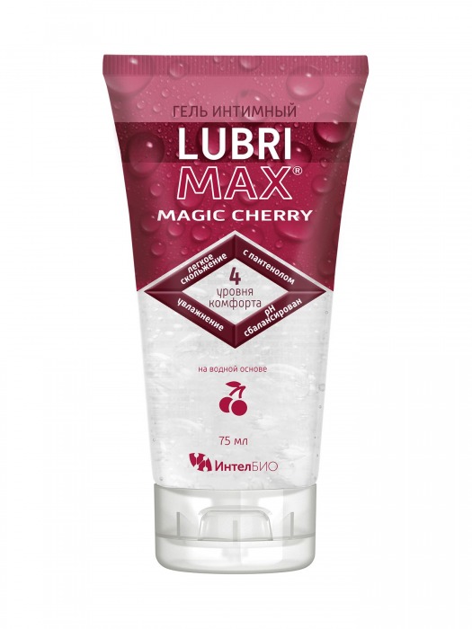 Интимный гель-смазка на водной основе Lubrimax Magic Cherry - 75 мл. - ИнтелБИО - купить с доставкой в Муроме
