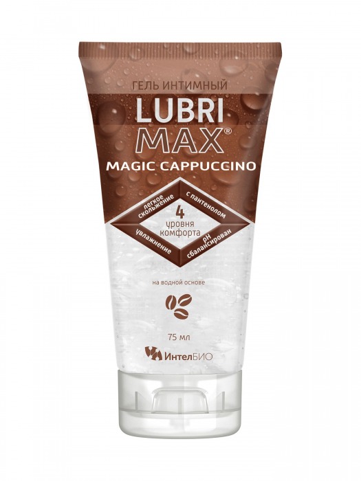Интимный гель-смазка на водной основе Lubrimax Magic Cappuccino - 75 мл. - ИнтелБИО - купить с доставкой в Муроме