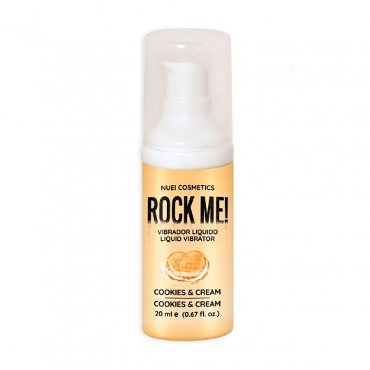 Жидкий вибратор Nuei Rock Me! с ароматом печенья и сливок - 20 мл. - Nuei cosmetics - купить с доставкой в Муроме