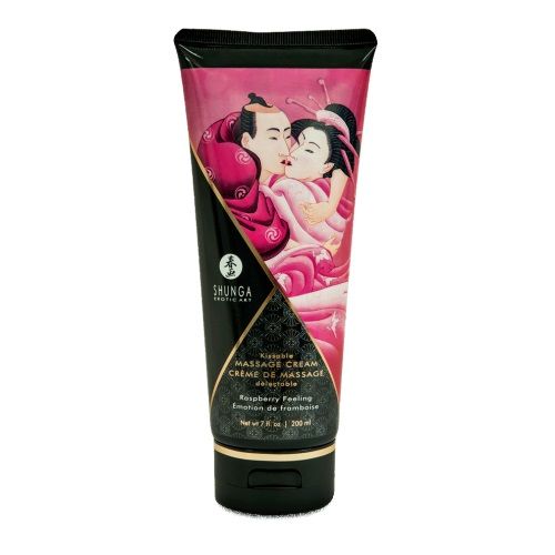 Массажный крем для тела с ароматом малины Raspberry feeling - 200 мл. - Shunga - купить с доставкой в Муроме