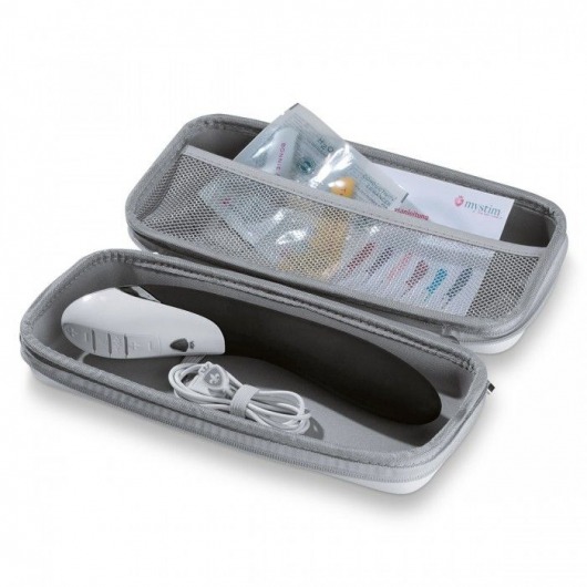 Вибратор с электростимуляцией Sizzling Simon Black Edition - 27 см. - MyStim - купить с доставкой в Муроме